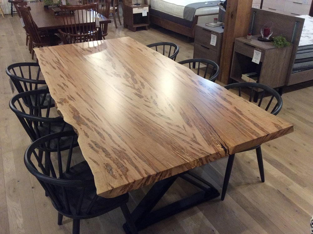 Ambrosia Curly Maple Live Edge Table – Martin's Furniture US
