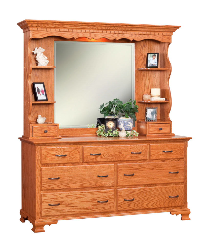 Traditional Double Dresser w/ Hutch Top – Martin's Furniture US Traditional Double Dresser w/ Hutch Top – Martin's Furniture US