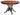 Iron Base Round Dining Table