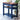 Metro Mobile Kitchen Island-Solid Navy Blue w/ Walnut Top