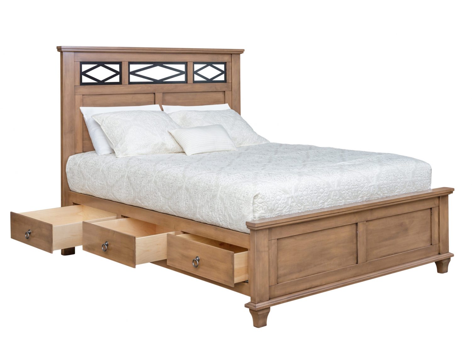 Iron Bed Rack Coopers Mill Panel Iron Bed - Under Storage Drawers – Martin's Furniture US
