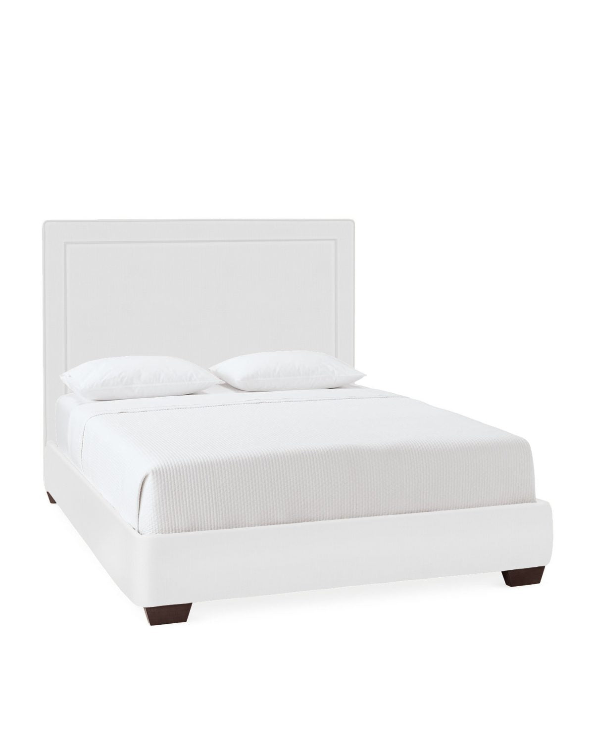 Square Bed Example Stella Upholstered Button Square Tufted Bed with Standard Footboard ...